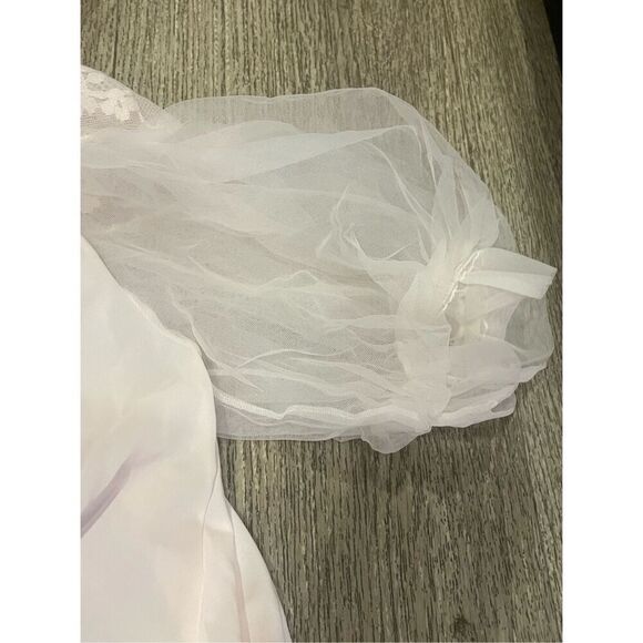 Vanity Fair Light Pink Sheer Vintage Bed Jacket Small Pajamas - Picture 3 of 6